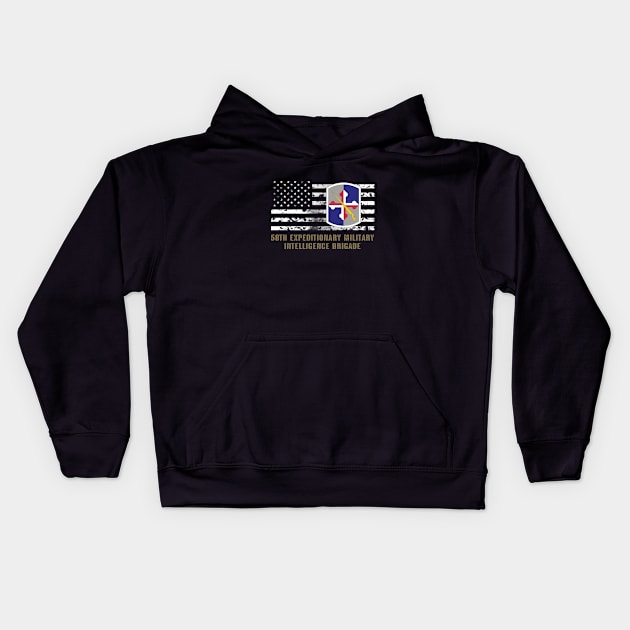 58th Expeditionary Military Intelligence Brigade Kids Hoodie by Jared S Davies